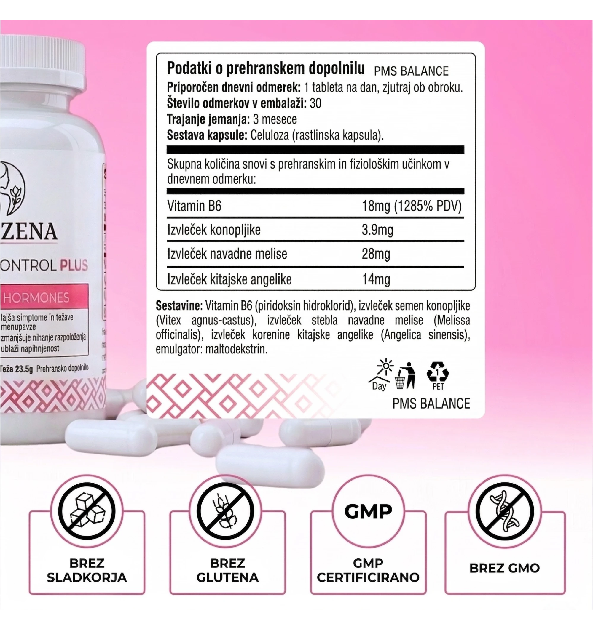 Hormone Control Plus - Podpora za žensko v menopavzi in perimenopavzi