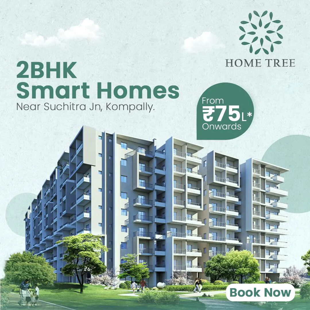 2 BHK Flats/Apartments in Kompally Near Suchitra JN