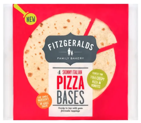Fitzgeralds 4 Skinny Pizza Bases 360G