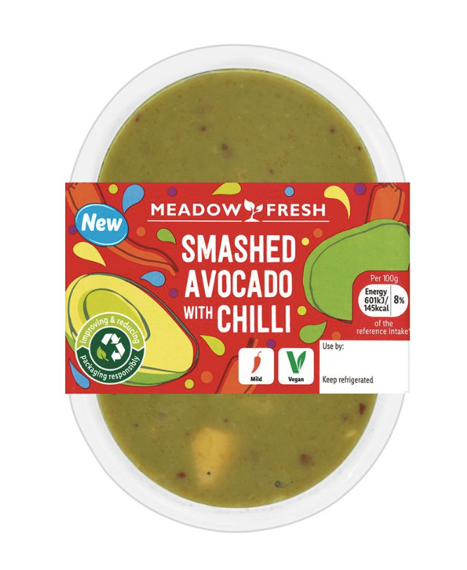 Pink Smashed Avocado Meadow Fresh Smashed Avocado w/ Chilli
