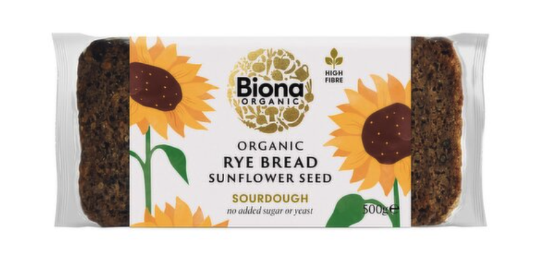 Biona Organic Bio Fit Rye & Sunflower Seed Bread (500g)