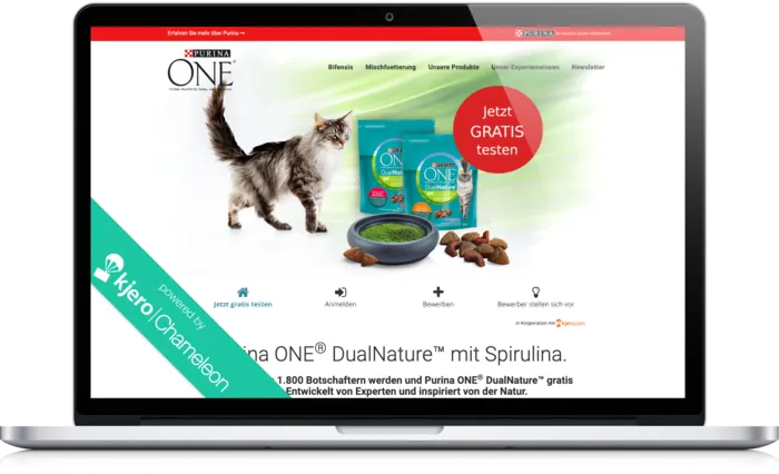 Screenshot Direct-to-Consumer Kampagne von Purina ONE