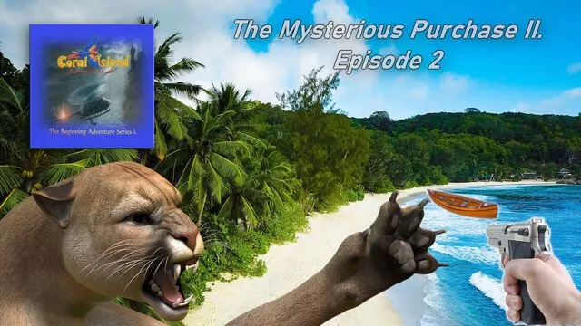 mountain lion puma coral island adventures episode 2 volume 1 blue series trouble gun, tied up