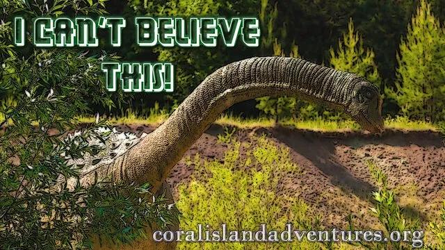 coral island adventures radio drama, audio stories, dinosaurs discovered!