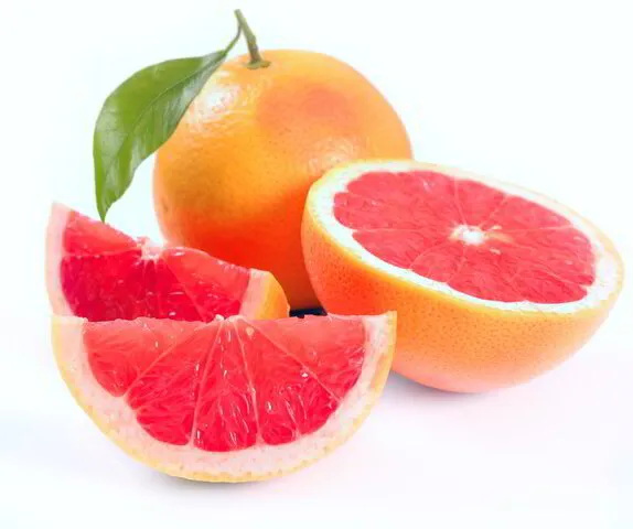 Picture of grapefruit on a white background