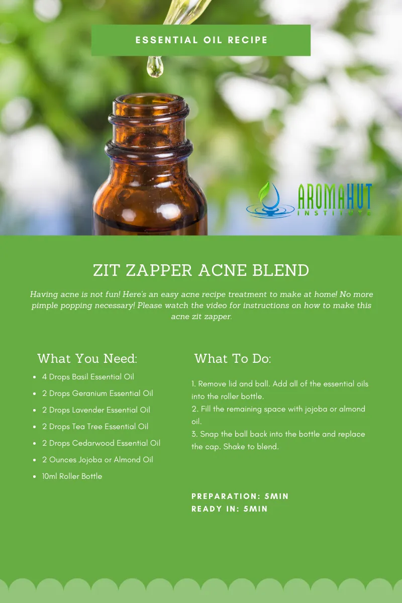 Acne Treatment At Home Zip Zapper Essential Oil Blend