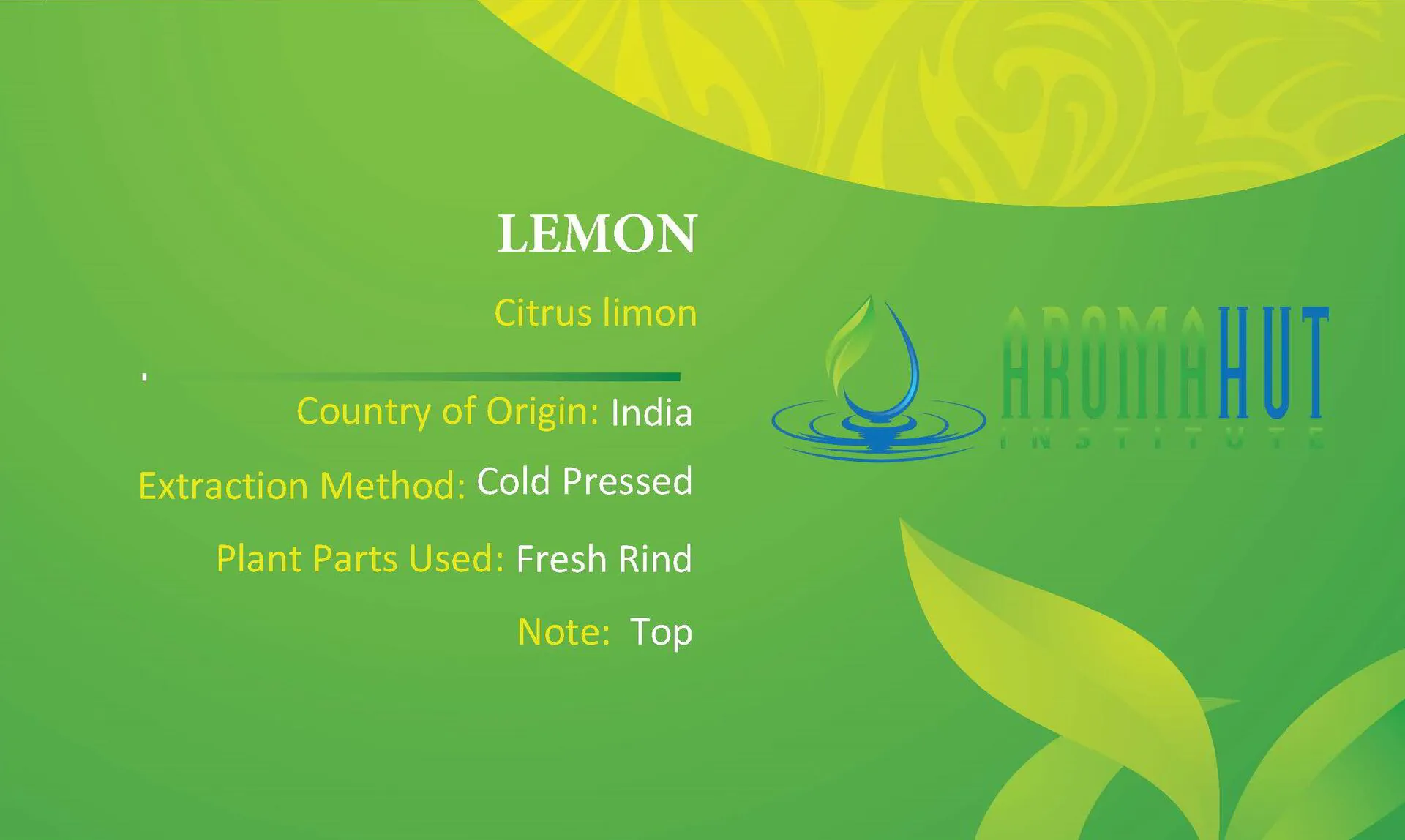 Lemon Essential Oil | Aroma Hut Institute