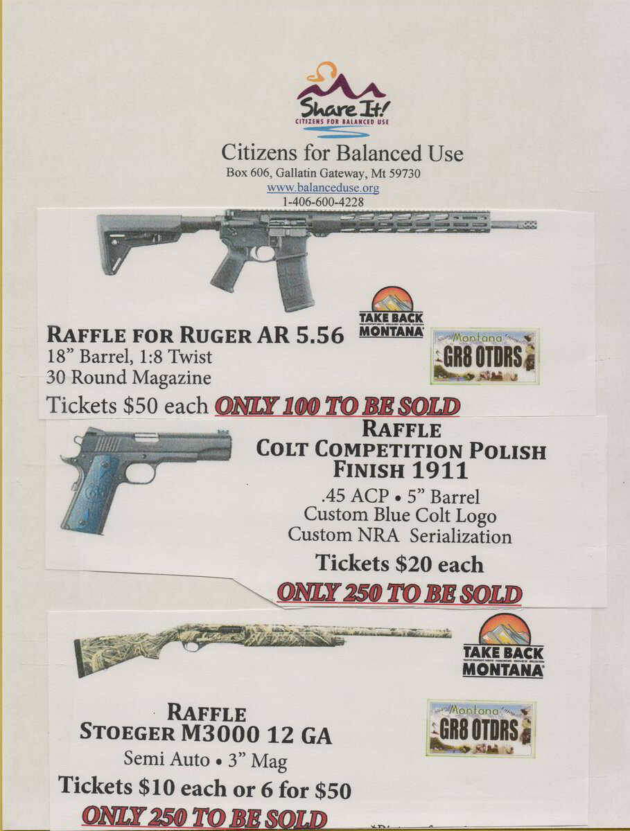 cbu gun raffle tickets available now