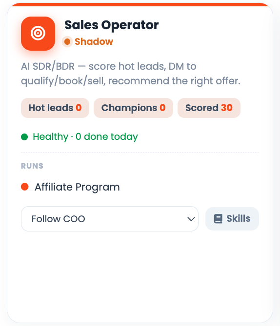 Sales Operator