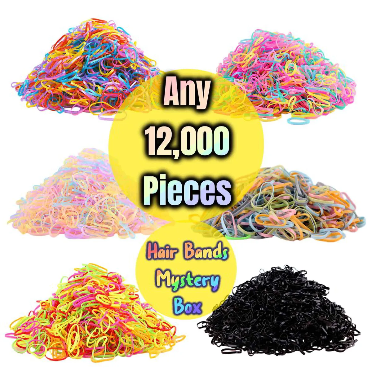 12,000 Pieces Mystery Box Hair Bands Gift For Kids Girls