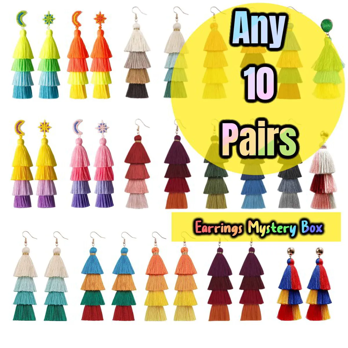 Earrings MYSTERY BOX 10 Pairs Ideal Gifts for Women