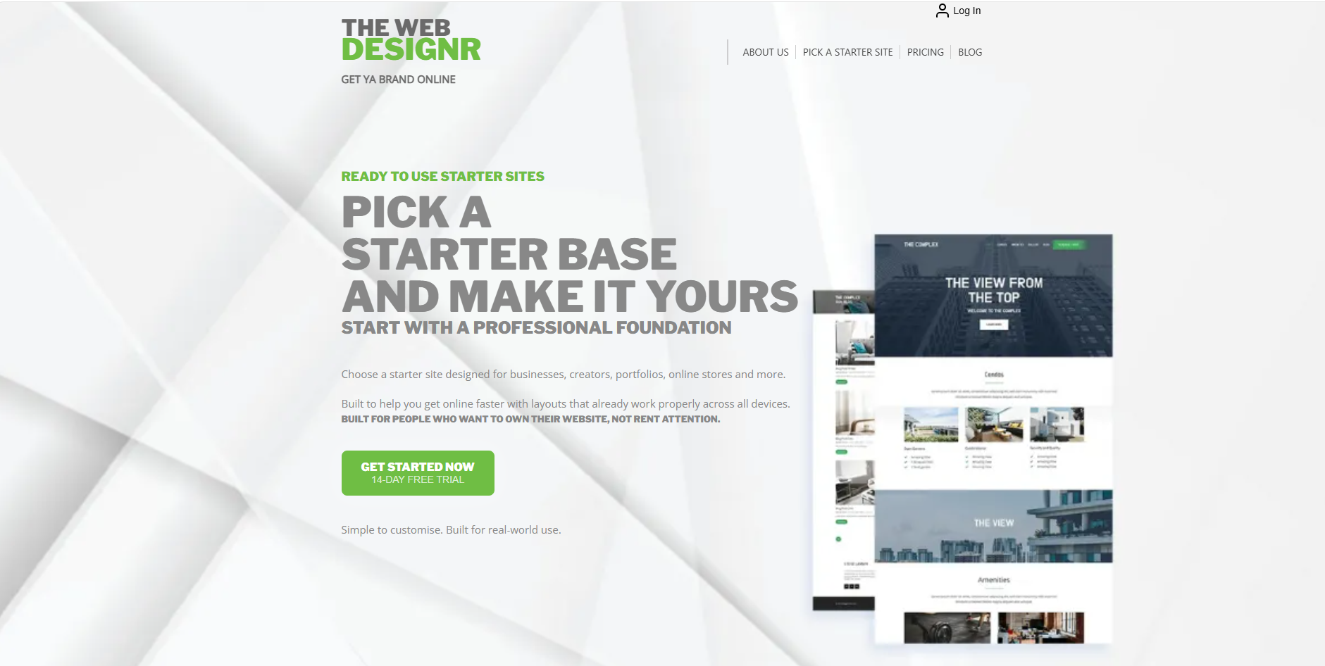 Starter Website Templates | Ready To Customise Websites | THE WEB DESIGNR