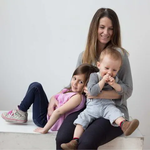 physiotherapist treating toddler