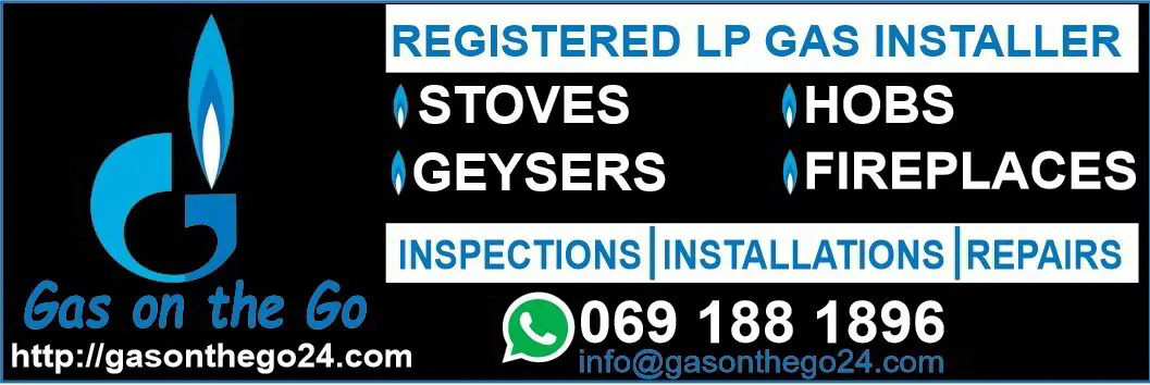 Gas on the Go - Gas Installer in Cape Gas Inspections, Gas Compliance Certificates, Gas Leak Detection, Gas Installations, Maintenance and Repairs  Gas Stoves, Gas Heaters, Gas Braais, Gas Geysers  Give us a call 069 188 1896