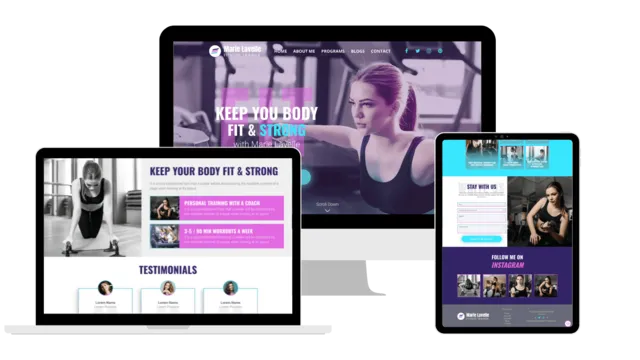 Female Fitness Coach Website