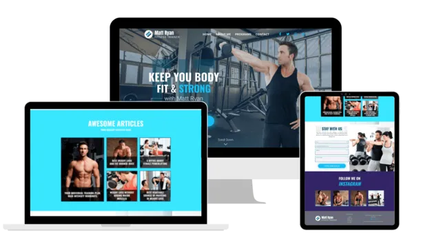Male Fitness Coach Website