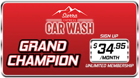 Grand Champion Wash. Sign Up for $34.95 per month for Unlimited Membership.