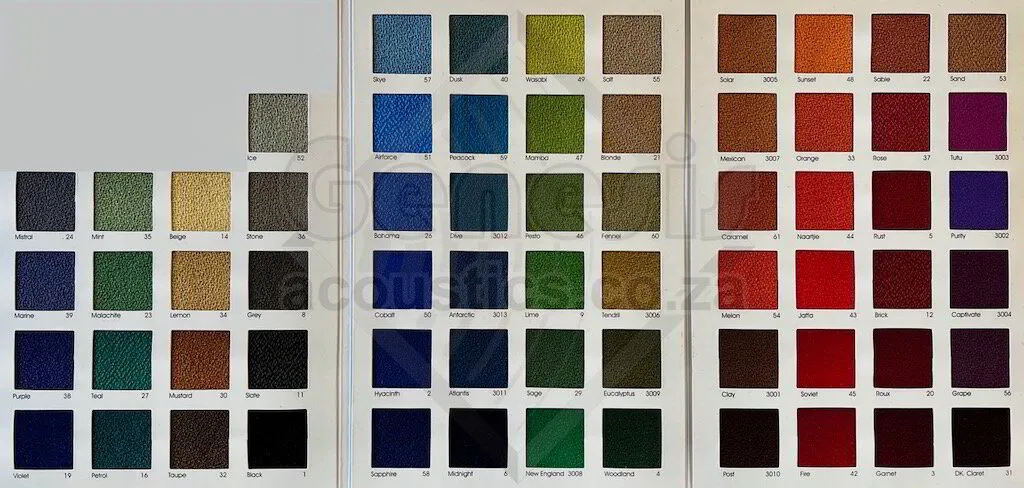Fabric wall colour swatch