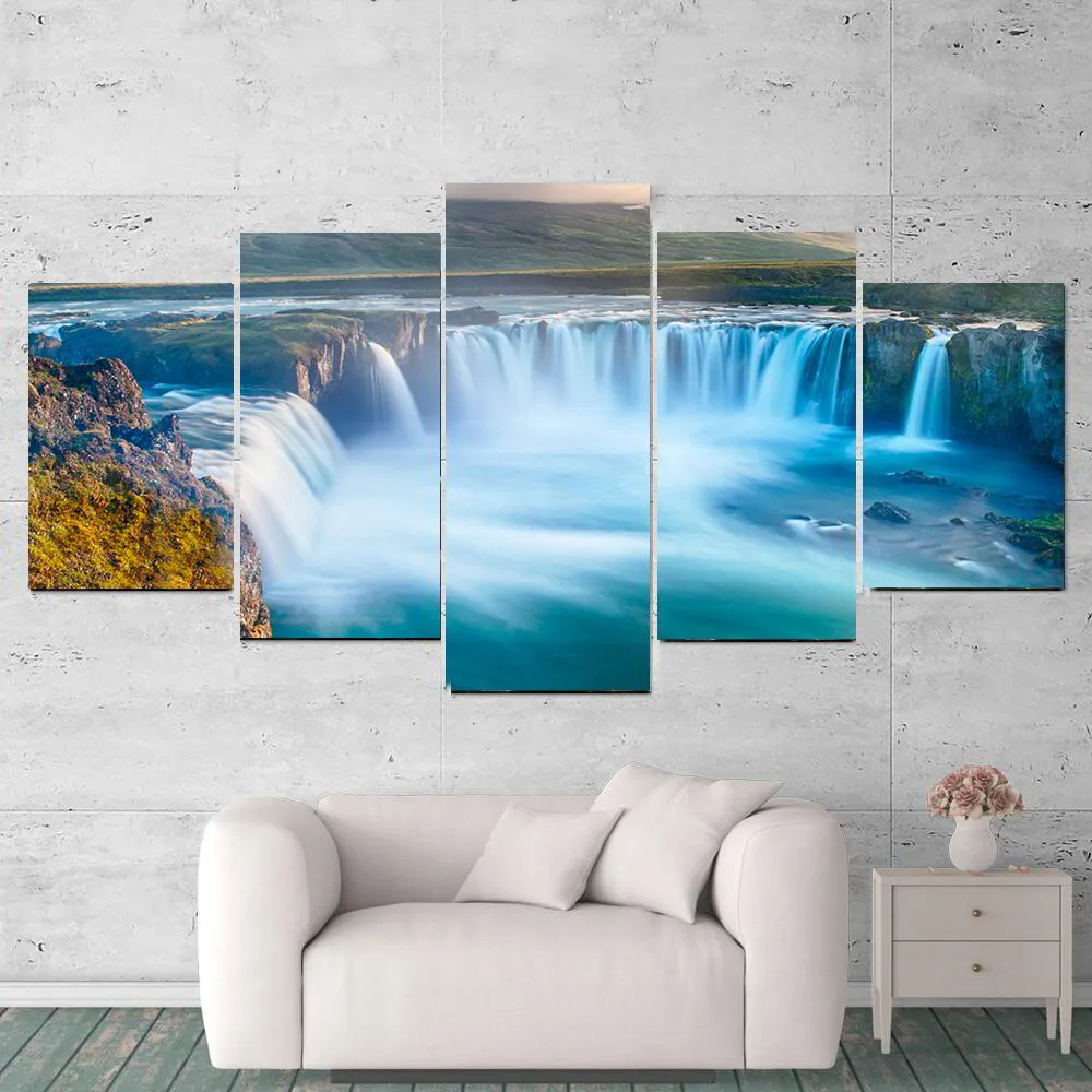 S3 Printed Acoustic Panels - Grand Blue Waterfall - 5 Panels