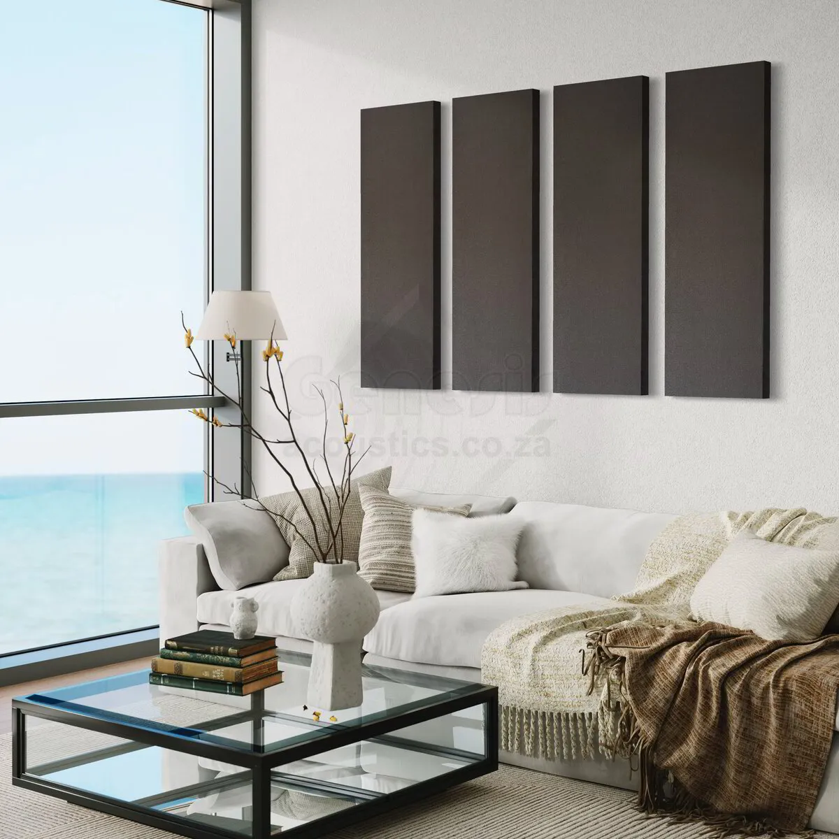 S5 Pro Acoustic Wall Panels - 120cm x 40cm Set of 4 - Grey