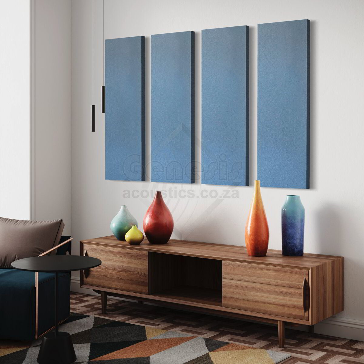 S5 Pro Acoustic Wall Panels - 120cm x 40cm Set of 4 - Skye