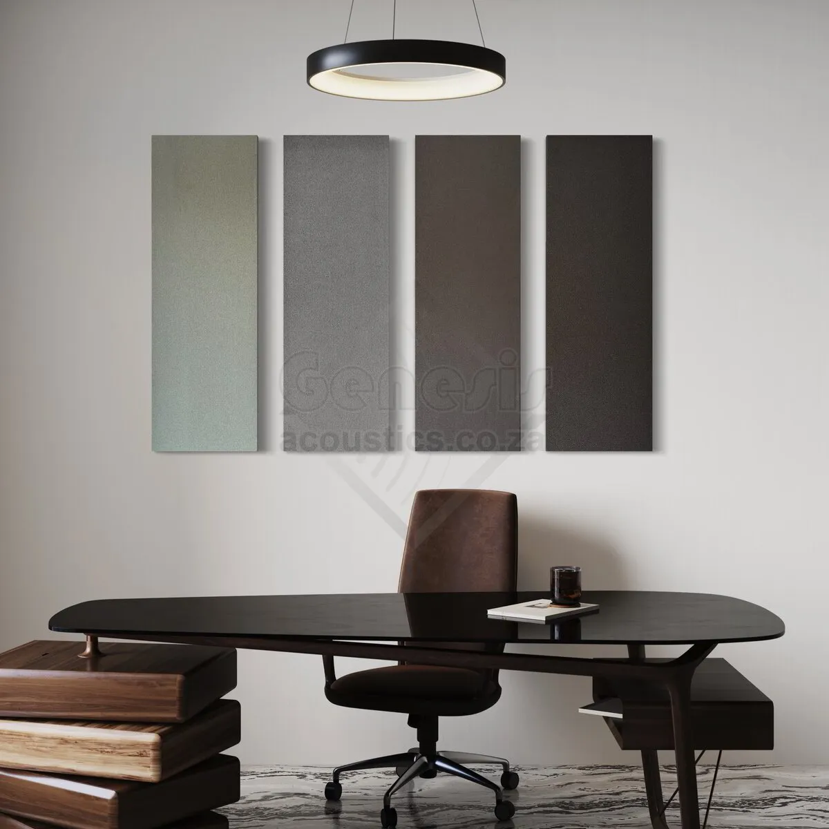 S5 Pro Acoustic Wall Panels - 120cm x 40cm Set of 4 - Steel Works Colour Combo