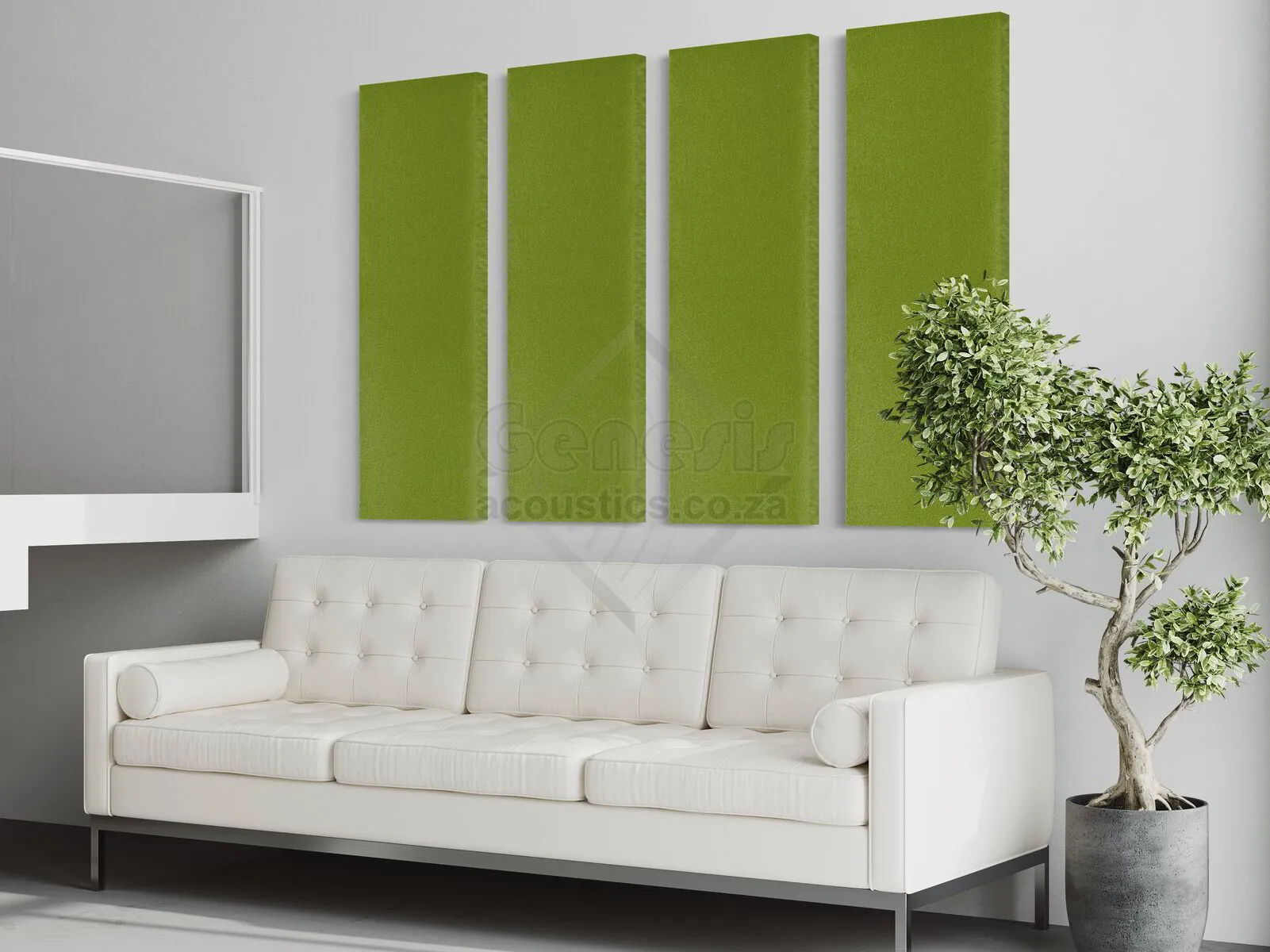 S5 Pro Acoustic Wall Panels - 120cm x 40cm Set of 4 - Wasabi