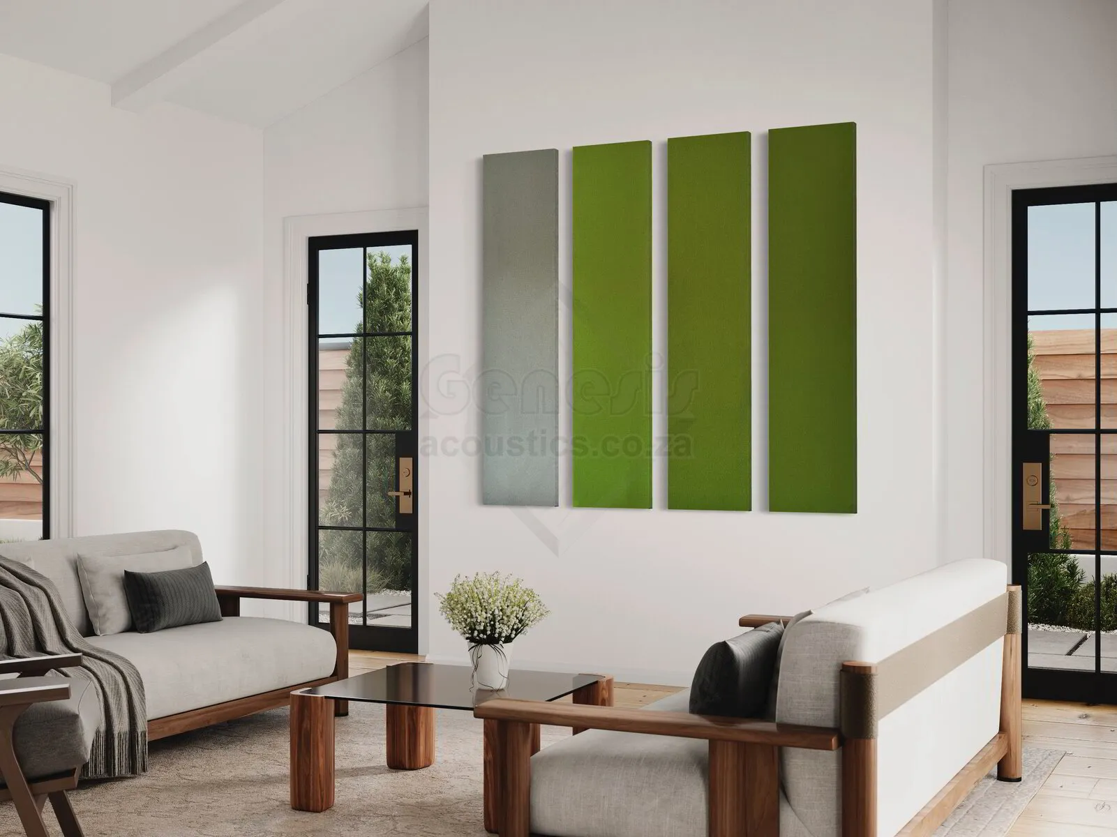 S5 Pro Acoustic Wall Panels - 180cm x 40cm Set of 4 - Spring Time Colour Combo