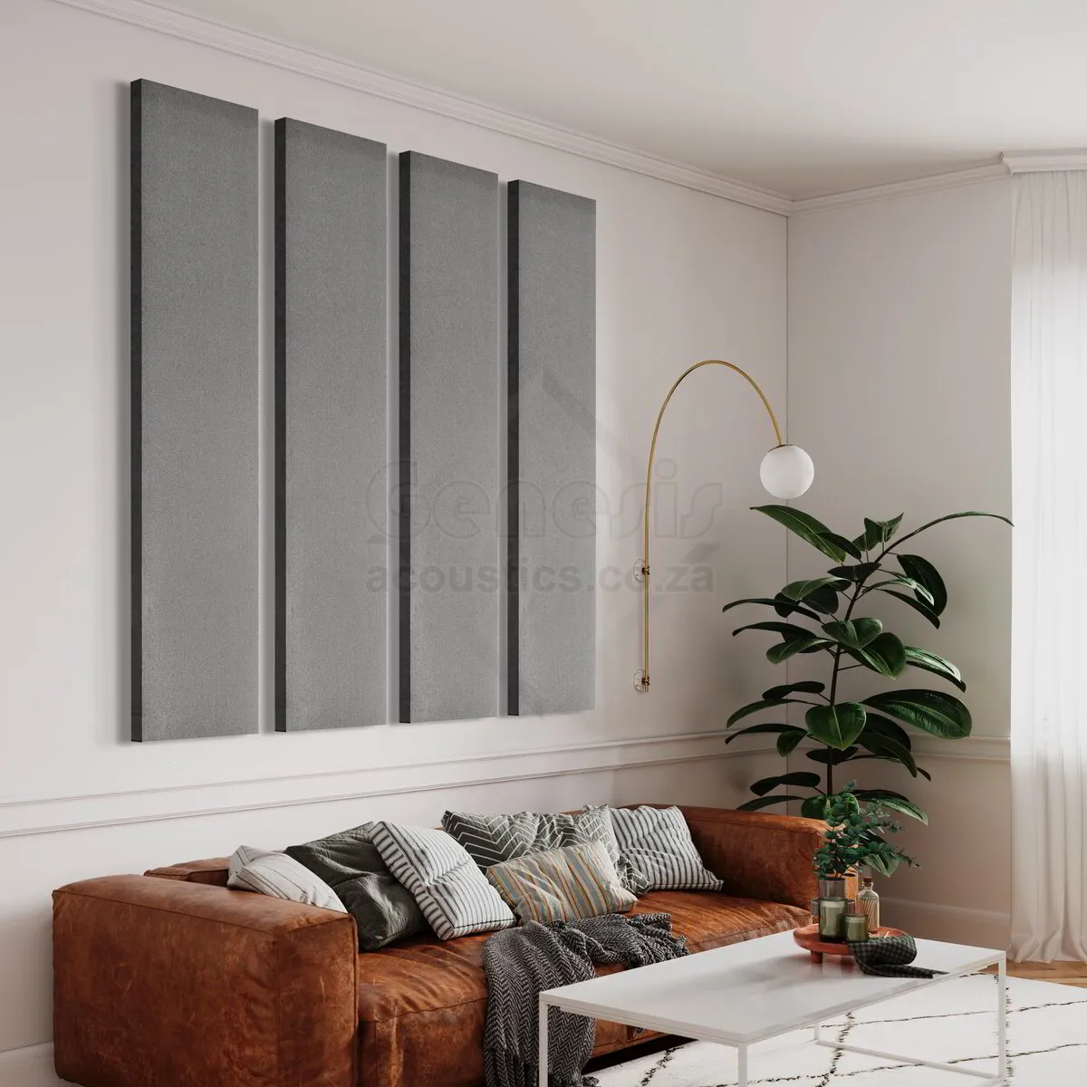 S5 Pro Acoustic Wall Panels - 180cm x 40cm Set of 4 - Stone