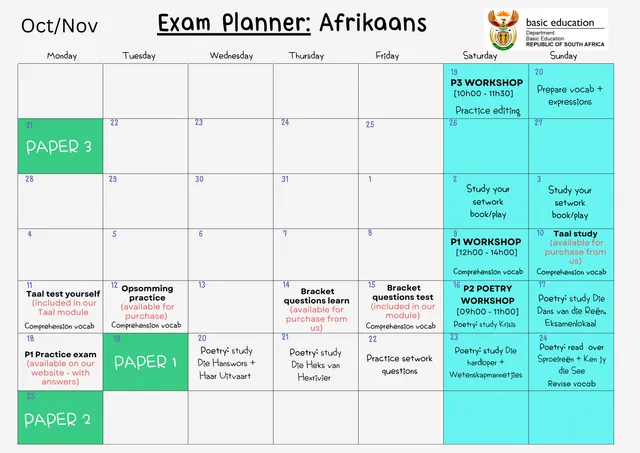 Study Hub of videos and documents for IEB and DBE Afrikaans FAL Grades ...
