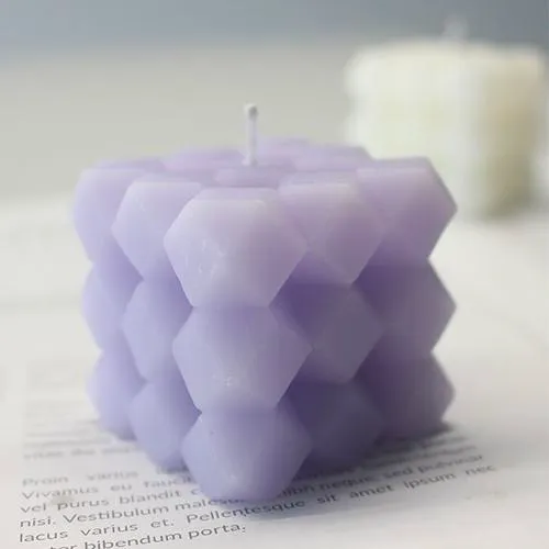 Rubik Cube Candle - Purple