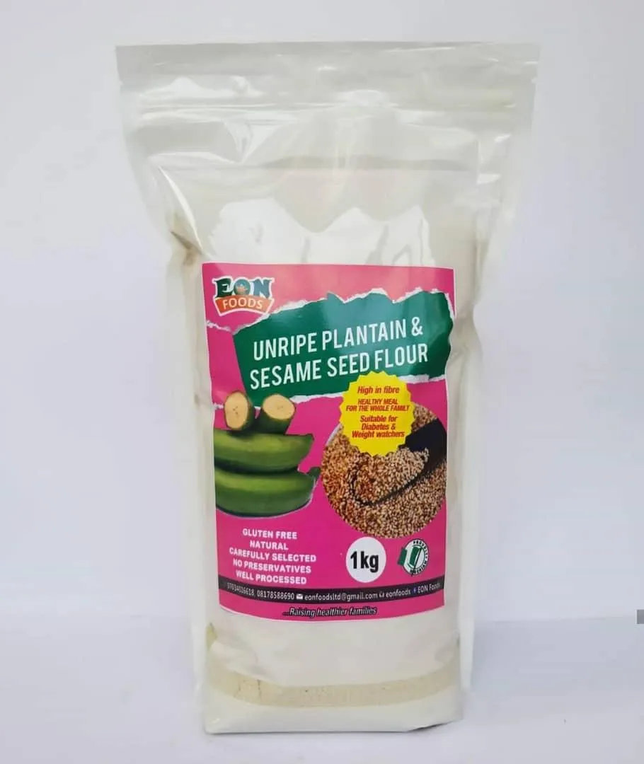 Unripe Plantain & Sesame Seed Flour