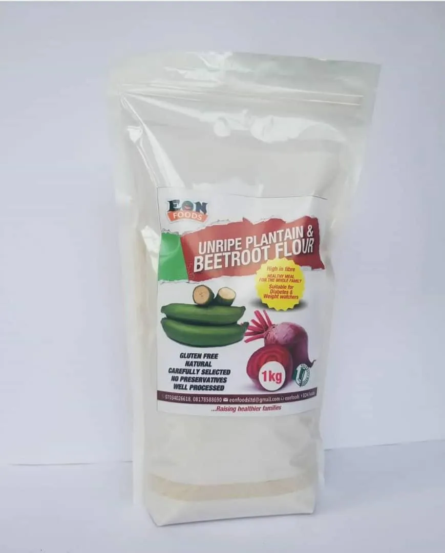 Unripe Plantain & Beetroot Flour