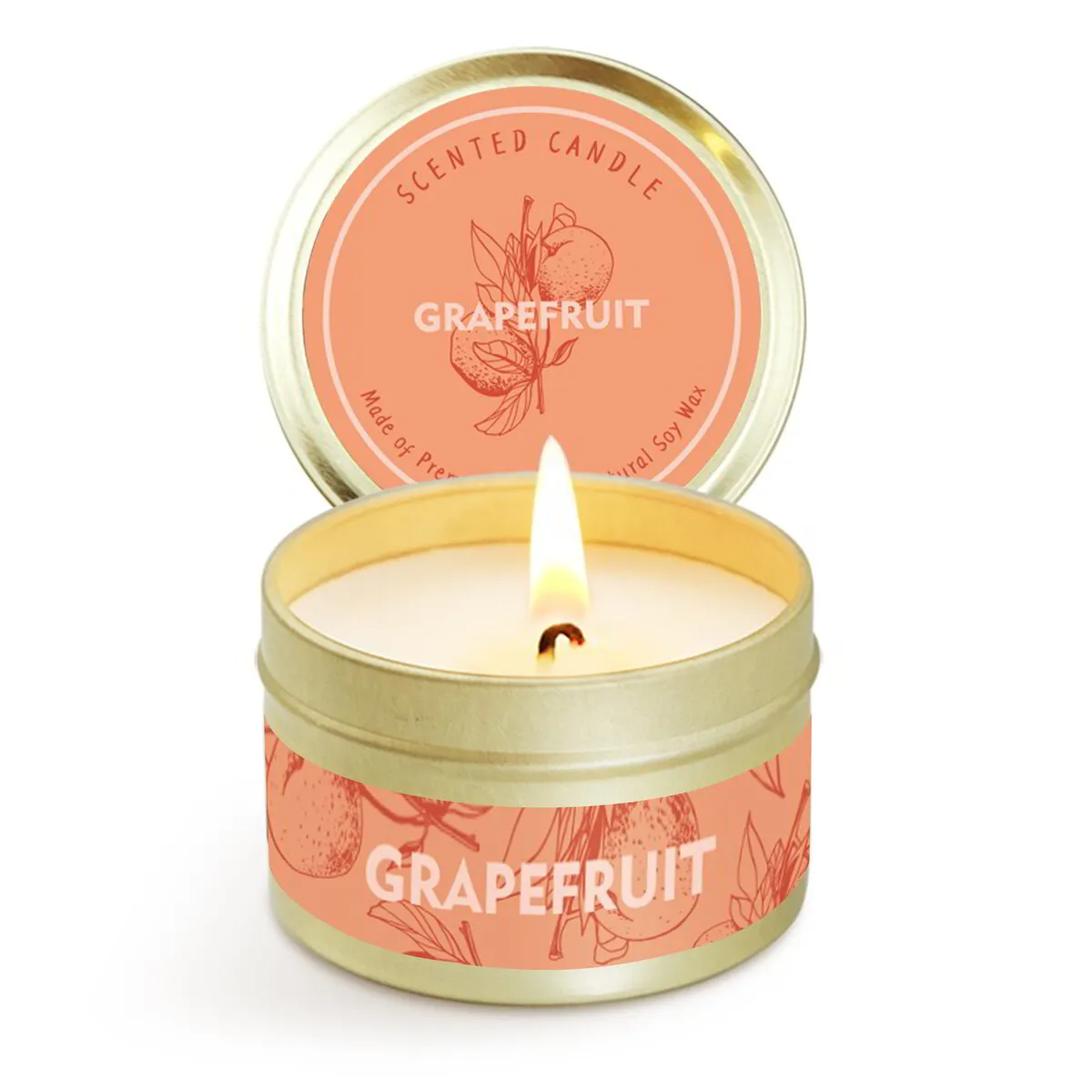 Tin Candle - Grapefruit