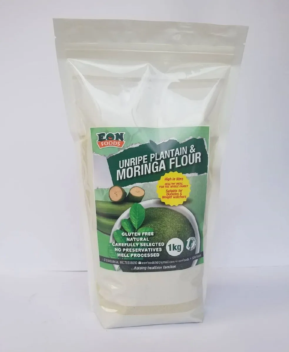 Unripe Plantain & Moringa Flour