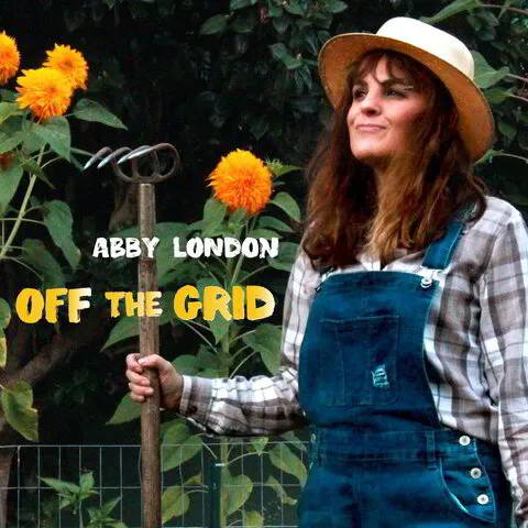 Album cover for Abby London's single 'Off The Grid', reflecting the unique creative style of this political anti-pop singer-songwriter and her message of disconnecting from technology.
