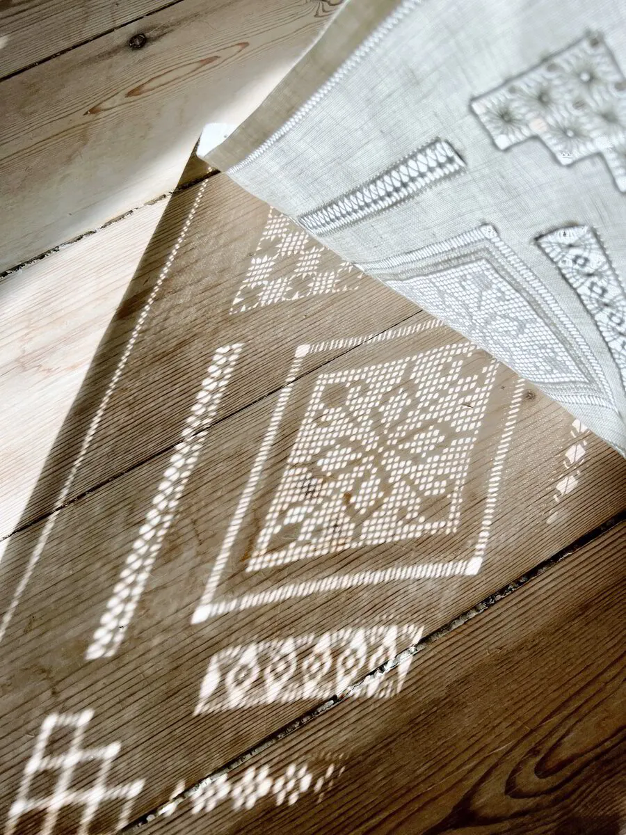 ❪7029❫  ❀  夏  ❀　絽　訪問着　❀   しつけ付  ドロンワーク刺繍 帯・技法】ドロンワーク | きもの備忘録