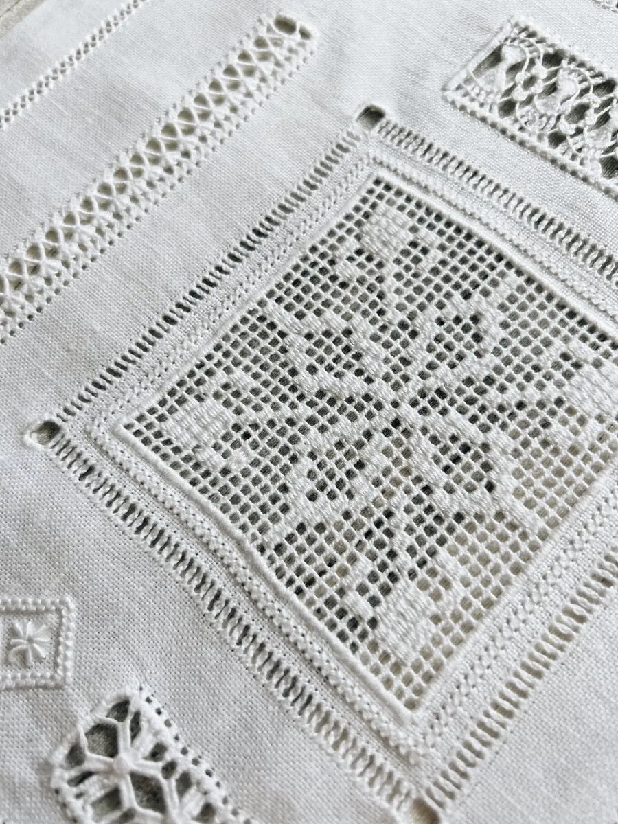 ❪7029❫  ❀  夏  ❀　絽　訪問着　❀   しつけ付  ドロンワーク刺繍 帯・技法】ドロンワーク | きもの備忘録