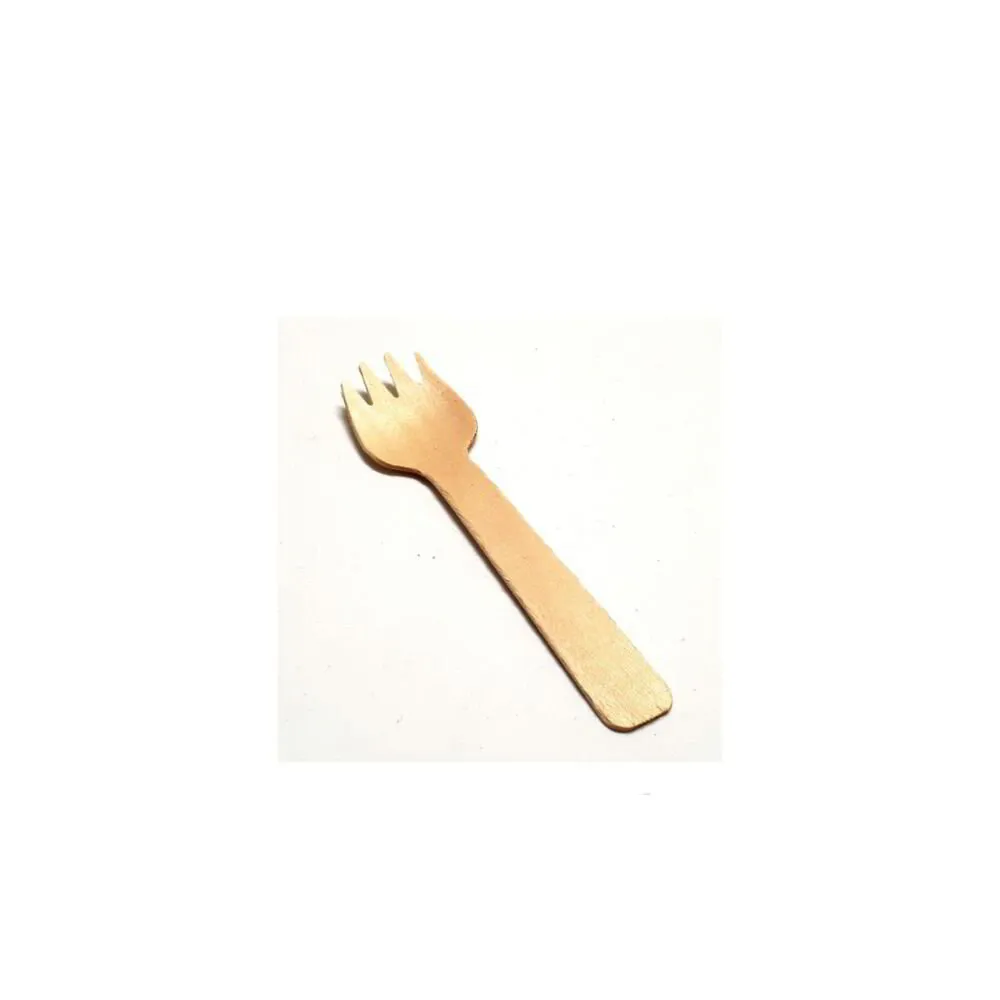 Mini fourchettes bois x100
