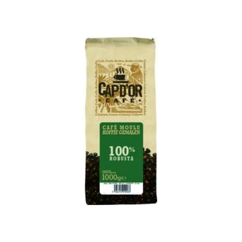 Café moulu 100 % robusta Cap d'Or 1 kg