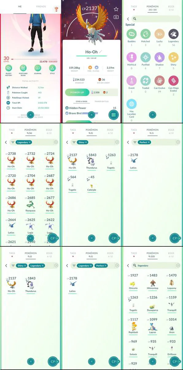 Pokémon Go Account ✨ Team Valor Level 30 ✨ 5 Shiny ✨ 56 Legendary Pokémon ✨ 1 Hundo ✨ 1 Legendary IV 100% ✨ 2 Shiny Legendary [Shiny Ho-Oh + Shiny Thundurus] ✨ 234K Stardust ✨ 283 Pokémon✨ Bag Items 952 ✨ 300 Coins ✨  SKU357 ✨ Instant Delivery