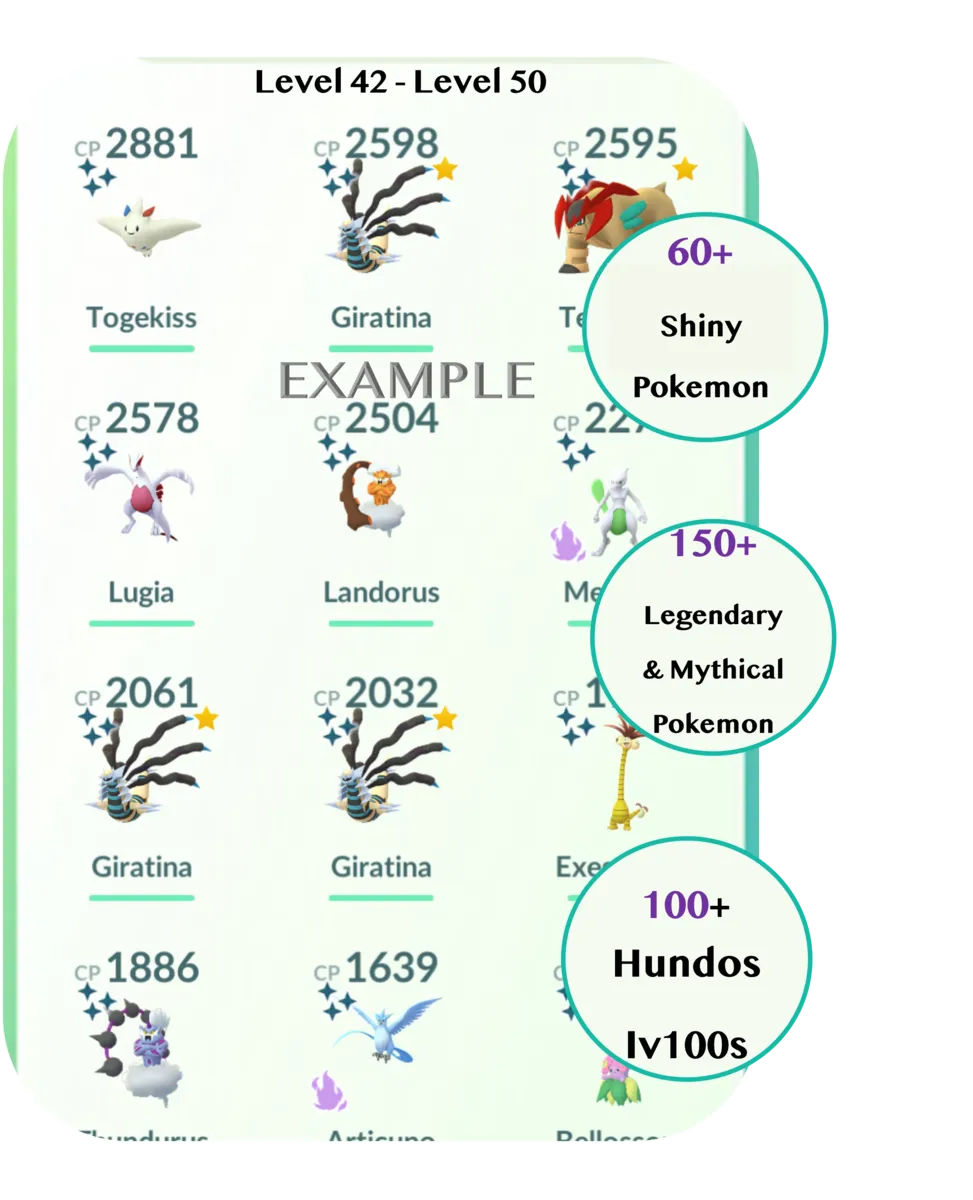 Level 50 shiny pokemon go accounts Lucario and shiny mew for sale.  Interested PM : r/PokemonGoTrade
