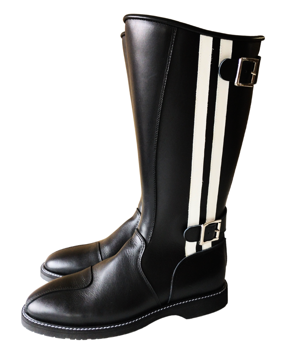 黒25．0cm 特攻ブーツ/ブラック ライダーブーツ 旧車會 暴走族