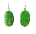 Green Turquoise & Copper Earrings