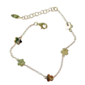 Rhodium plated Clover Bracelet