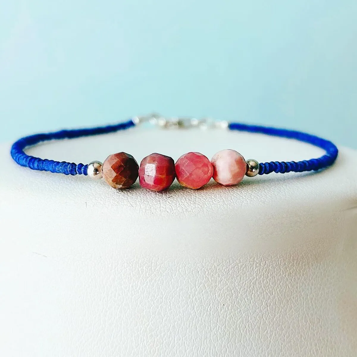 Lapis Lazuli & Rhodochrosite Bracelet
