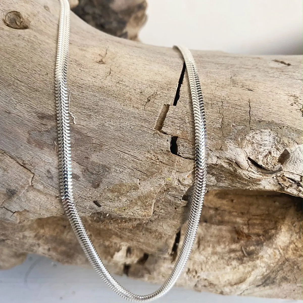 Sterling Silver Flat Snake Chain