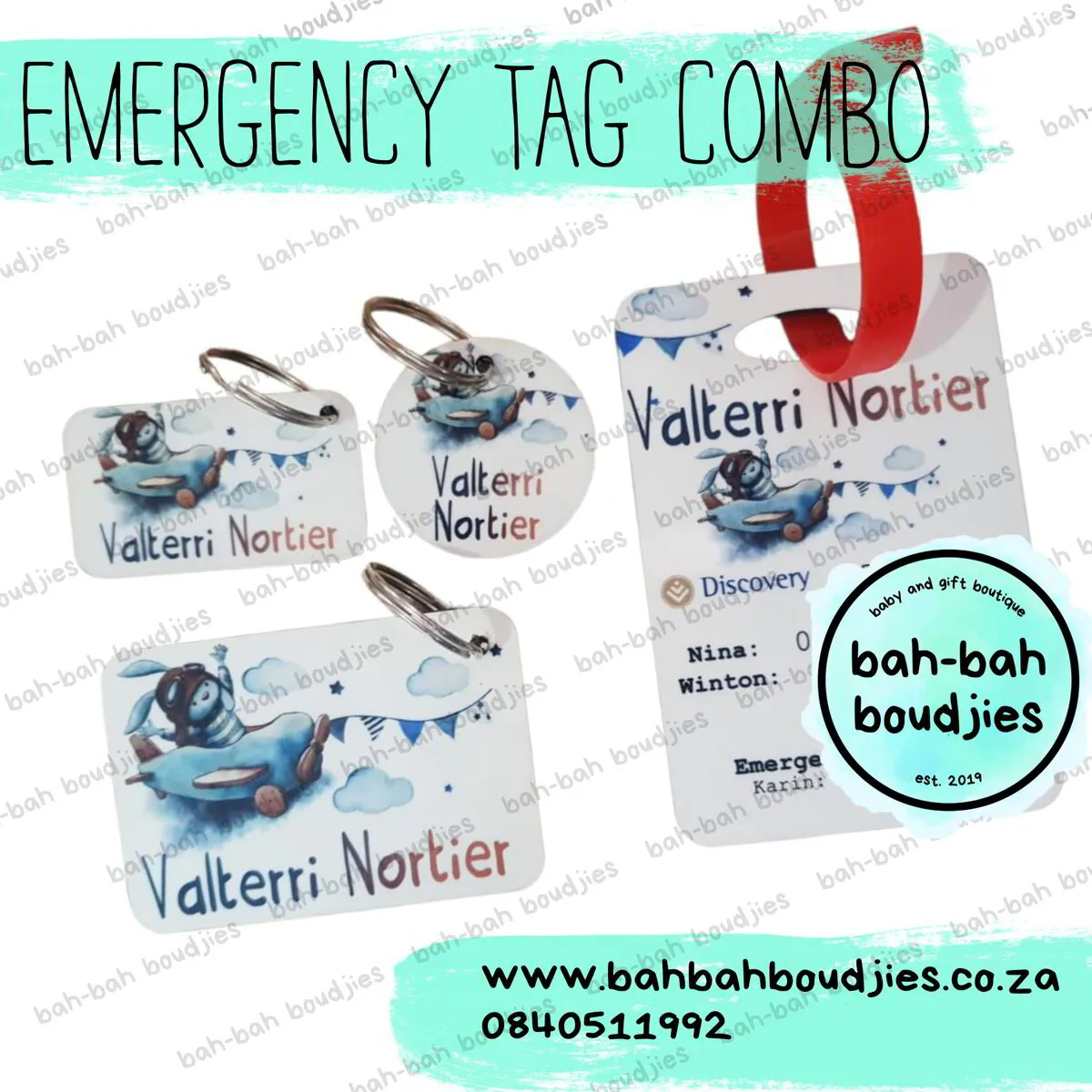 Emergency Tag & 3 Bag Tags