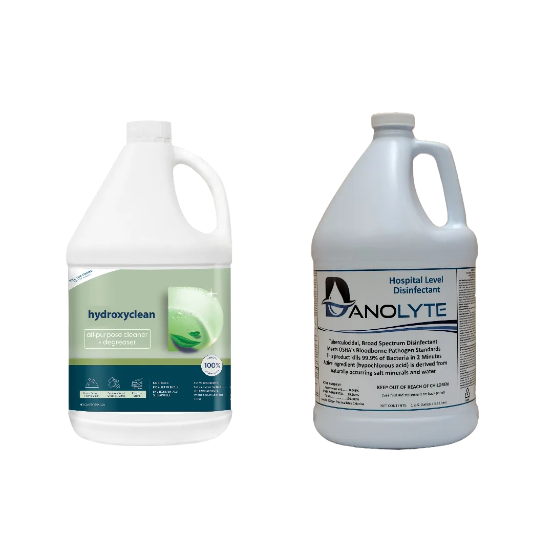 The 1-2 Punch... HydroxyClean All Purpose Cleaner / Danolyte Disinfectant Value Bundle