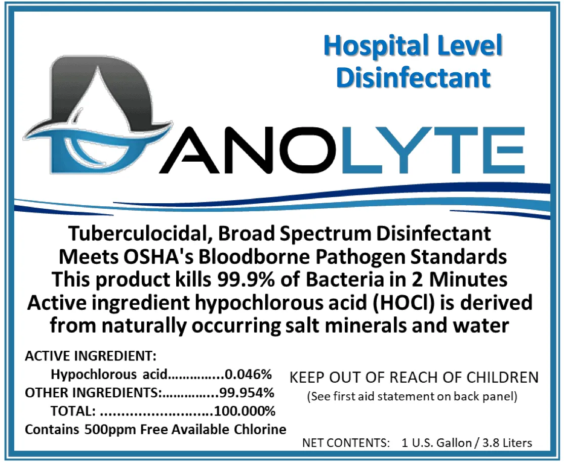 Danolyte label Hospital-Level Disinfectant 